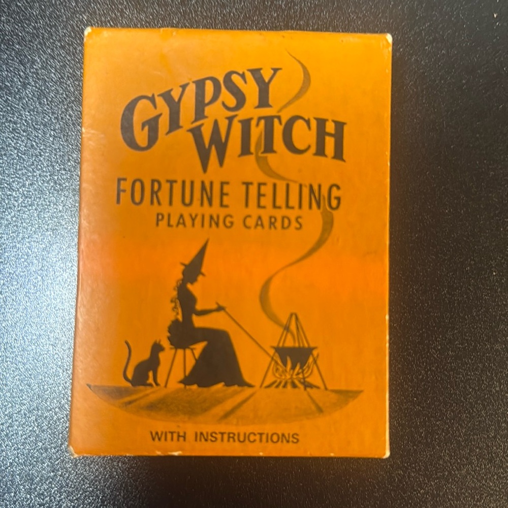 Vintage gypsy witch fortune telling cards deck united sates playing card co